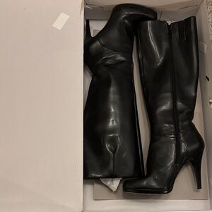 Nine West Elegant Black man made material Knee-High Women's Boots
